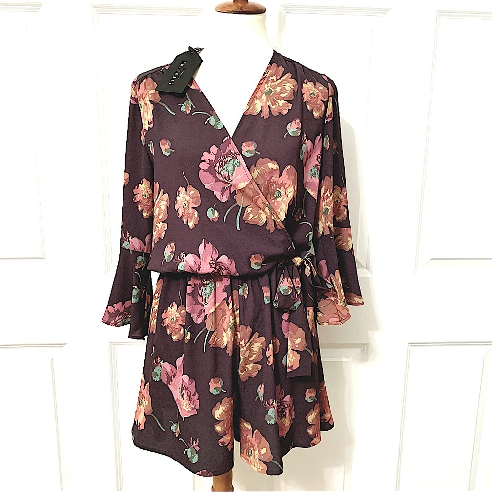 Highline Collective Charcoal Floral Romper